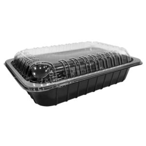 PT-002 | APET παραλληλόγραμμο μαύρο σκεύος 320x210x60mm