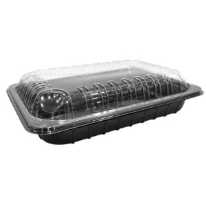 PT-001 | APET παραλληλόγραμμο μαύρο σκεύος 320x210x40mm