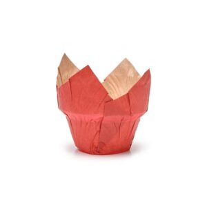 ER-018 | Χάρτινη τουλίπα έξτρα ατομική φόρμα muffin κόκκινο