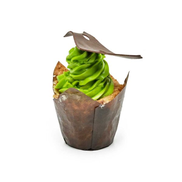 ER-025 | Χάρτινη μίνι τουλίπα ατομική φόρμα muffin καφέ - Image 2