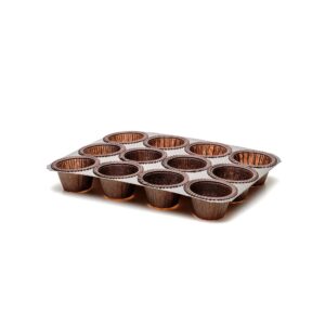 ΜC-070 | Mini καρτέλα Muffin 12 θήκες καφέ