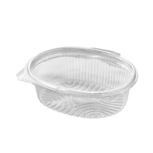 J-0375B | Οβάλ pet σκεύος 375ml με ενσωματωμένο καπάκι