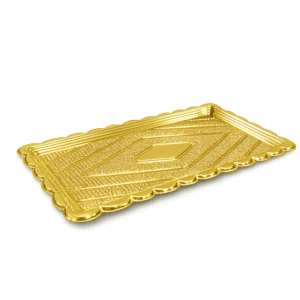 L012-1 | Luxury δίσκος χρυσός παραλληλόγραμμος | 240 x 130mm