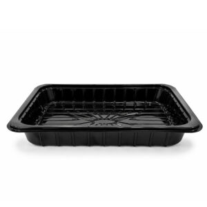 PT-001 | APET παραλληλόγραμμο μαύρο σκεύος 320x210x40mm