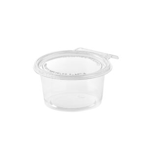 TS4012R | T-FRESH στρογγυλό RPET διάφανο δοχείο με ενσωματωμένο καπάκι 350ml