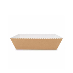 MC-069 | Xάρτινη φόρμα για κέικ Easy wave NATURAL KRAFT 130x70x53mm